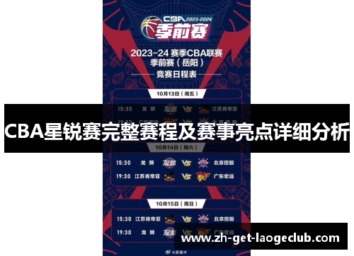 CBA星锐赛完整赛程及赛事亮点详细分析