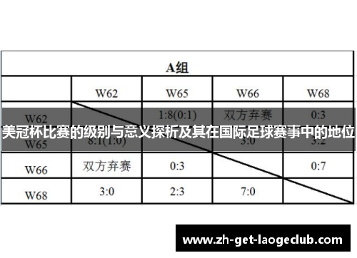 美冠杯比赛的级别与意义探析及其在国际足球赛事中的地位